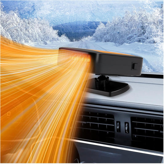 🎁2025-Christmas Hot Sale🎁49% OFF Today Only! Portable Car Heater for Vehicle, 12V Car Heater Portable（ Plugs into Cigarette Lighter）, Portable Heater for Car, 360° Rotatable Car Defroster Windshield Heater